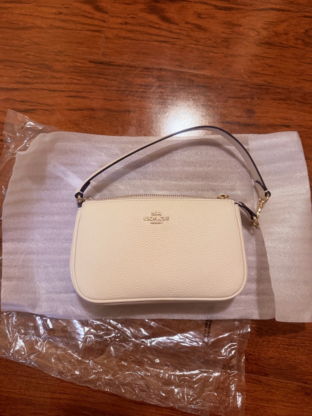 Coach Cream Pebbled Leather Mini bag